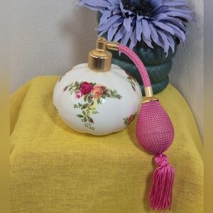 Vintage Royal Albert Old Country Roses Perfume Atomizer Bone China